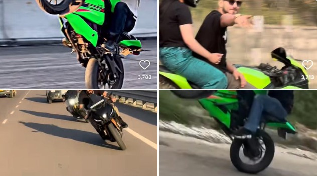 'Another Stunt Biker Booked by Traffic Police City Jammu'